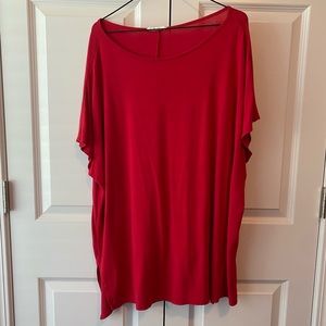 Women’s Red Tunic Style Top XL a.gain